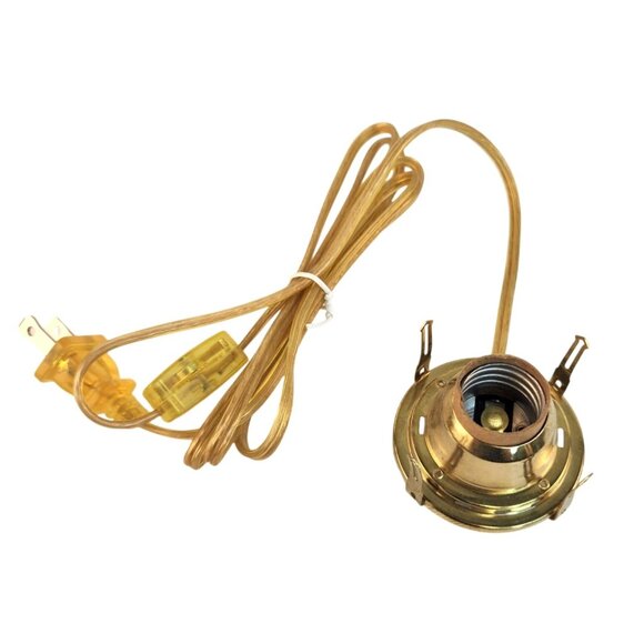 Electric Wiring Lamp Kit With Socket & Cord Set For DIY Lamp Crafting Gold Finis - Picture 2 of 7